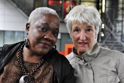 Met Jetty Mathurin bij interview voor Z! rond 2010/ Fotografie Piet Hermans